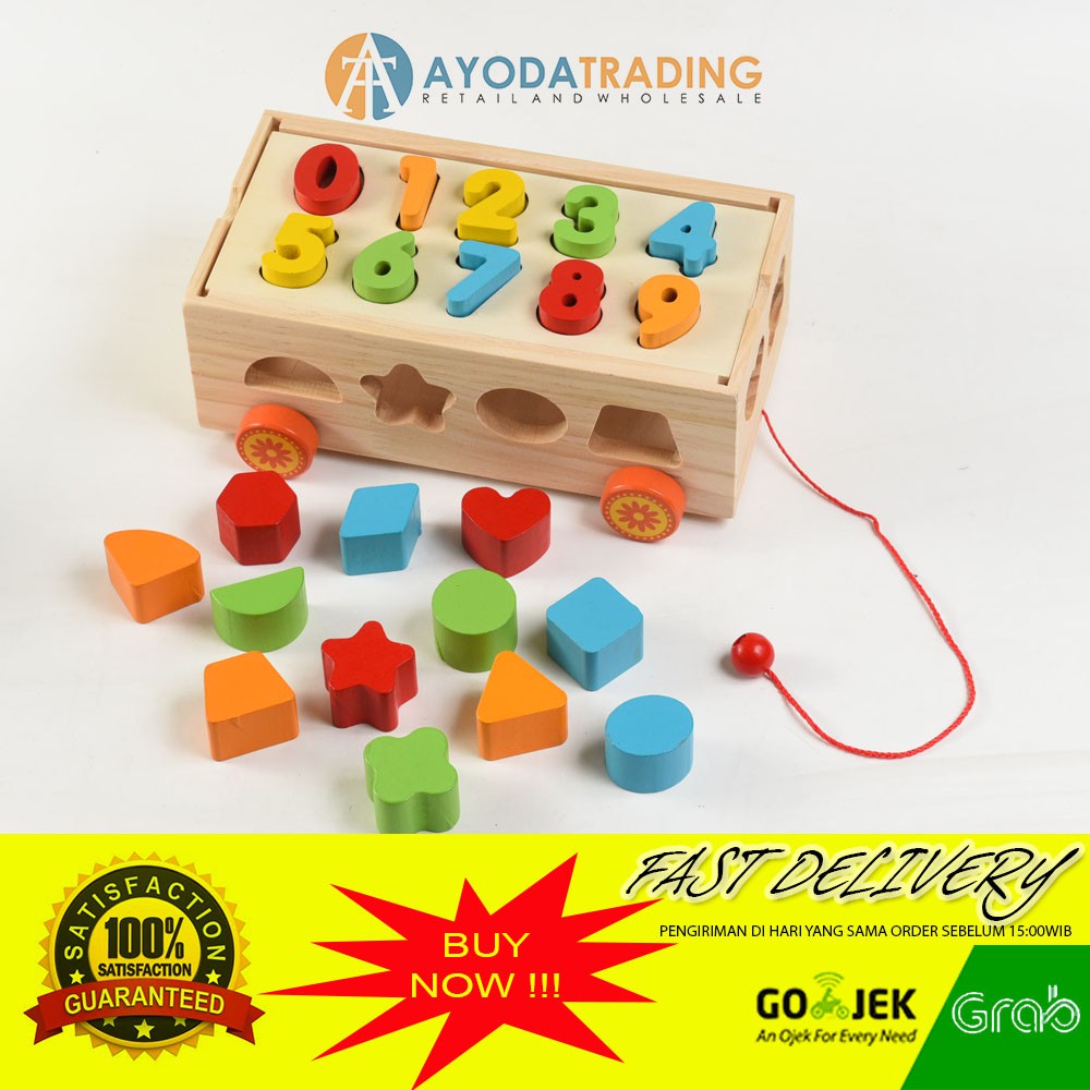 Kado Mainan Edukasi Sorting Blok Logarithmic Blocks