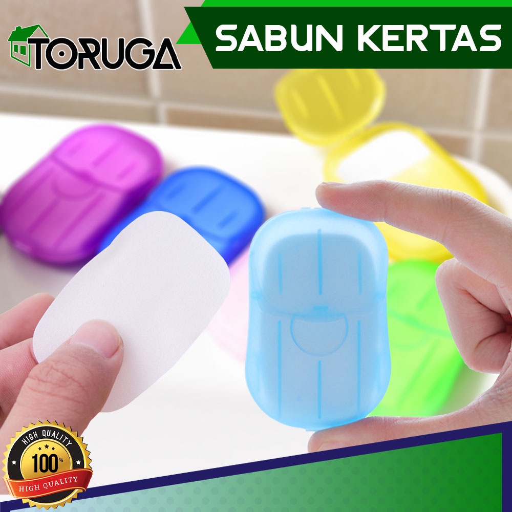 Sabun Travel Kertas Mini Paper Soap Isi Ulang Cuci Tangan Mudah Praktis Higienis