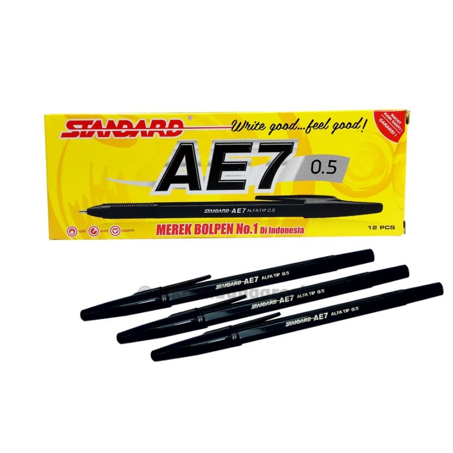 

Pulpen Semi Gel Standard AE7 0.5 Warna Hitam - LUSINAN