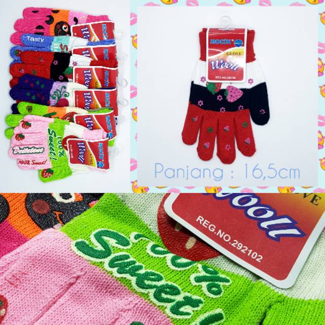 Sarung Tangan  Motif Warna Anak Kaos  Tangan  Full Jari  