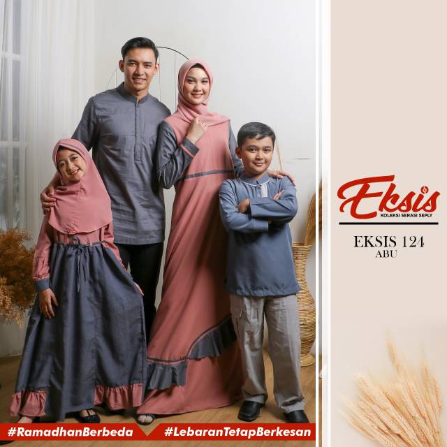 ( Sarimbit Seply Eksis 124 Abu ) Baju Muslim Gamis Dewasa Gissel 248 Kaseo 91 Selia 35 Kliko 33