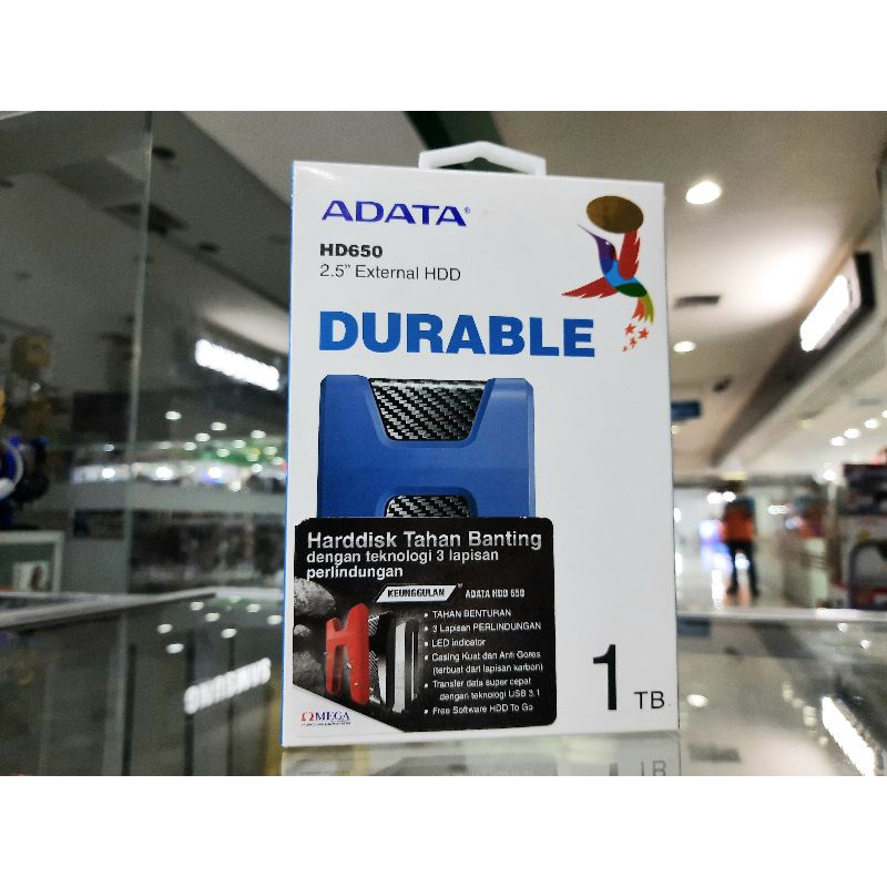 Hardisk Adata 1TB HD650 2.5" External Hdd