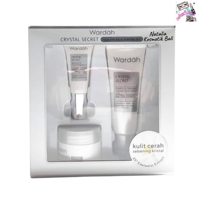 ☃Cutezz_Ching1☃Wardah Crystal Secret Radiant Skin Starter Kit - Ukuran Mini/Travel Size