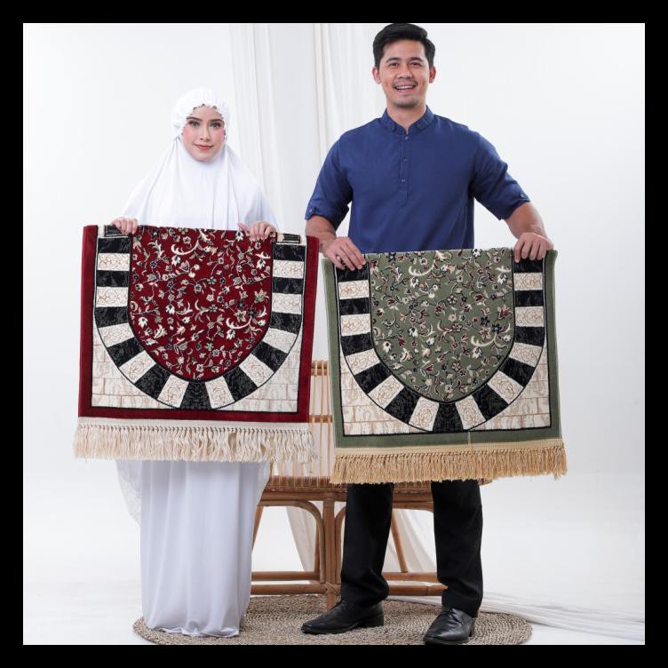 TERMURAH SAJADAH AL RAWDAH-RUG MOTIF MIHRAB NABAWI COUPLE SERIES 