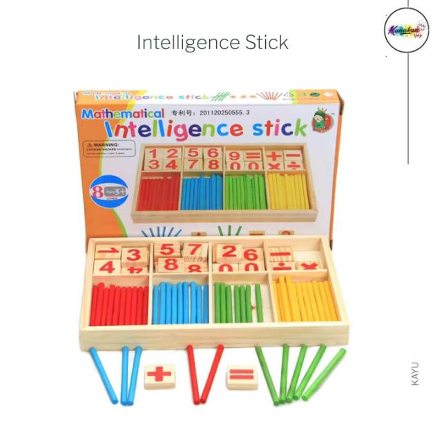 

Intelligence Stick Calculating Box Kotak Berhitung Mainan Kayu