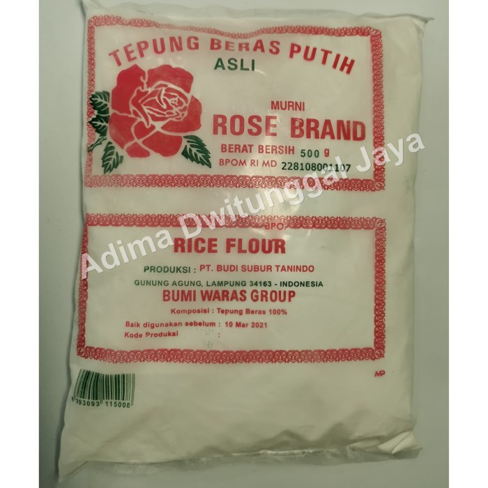 

Ketan-Beras-Tepung- Tepung Beras Putih Rose Brand 500 Gr -Tepung-Beras-Ketan.