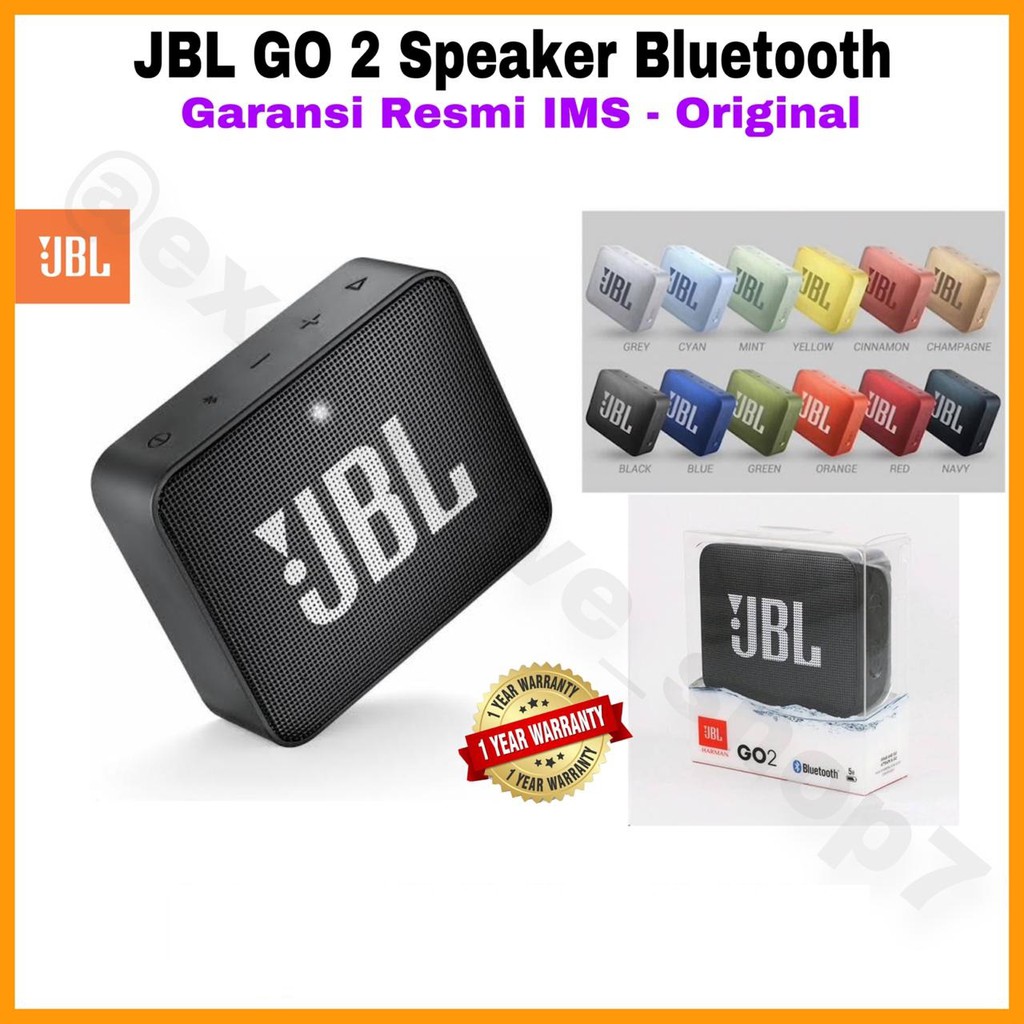 speaker bluetooth jbl go 2   garansi resmi ims   original