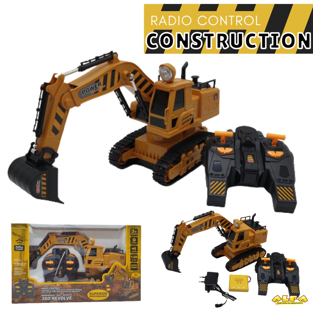 Toko Mainan ALFA R/C Truck Construction w/Charger PR-17445