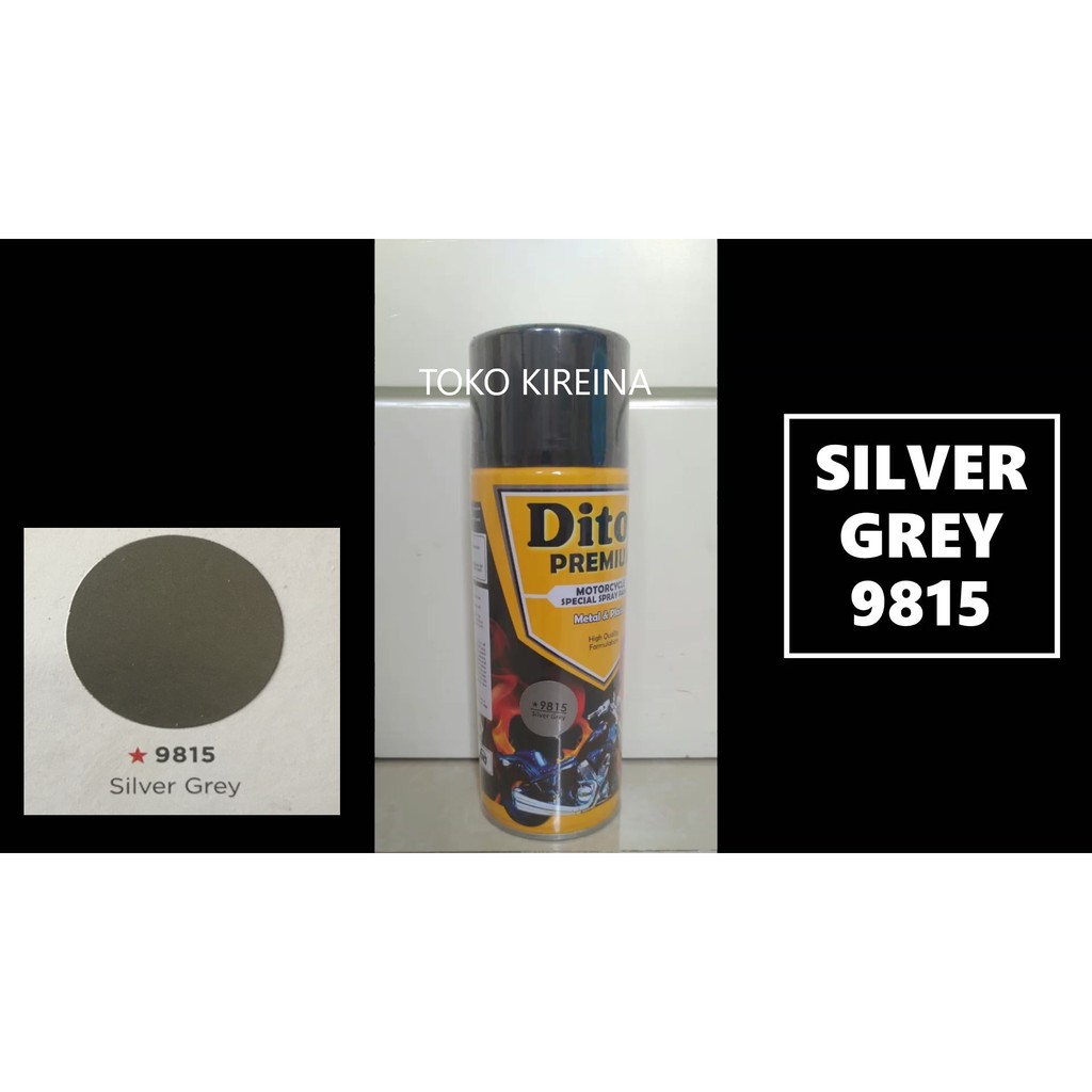 Cat Pilox Diton Premium SILVER GREY 9815 warna perak abu bagian mesin velg sepeda motor mobil pylox