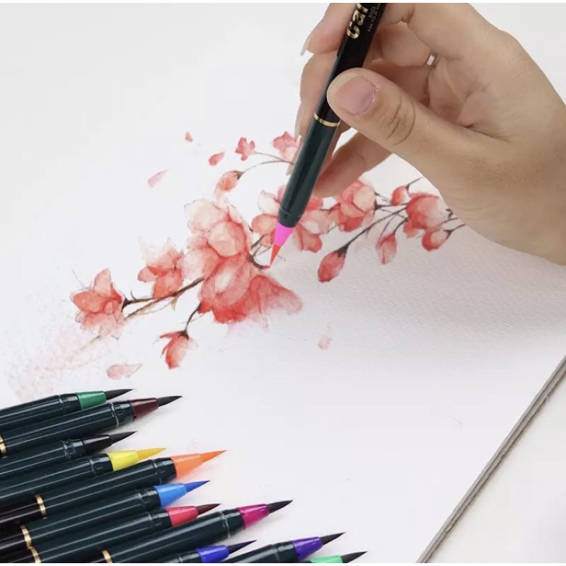 

Watercolor Brush Pen Set - 24 Color Set Water Paint Soft Brush Pen Calligraphy
