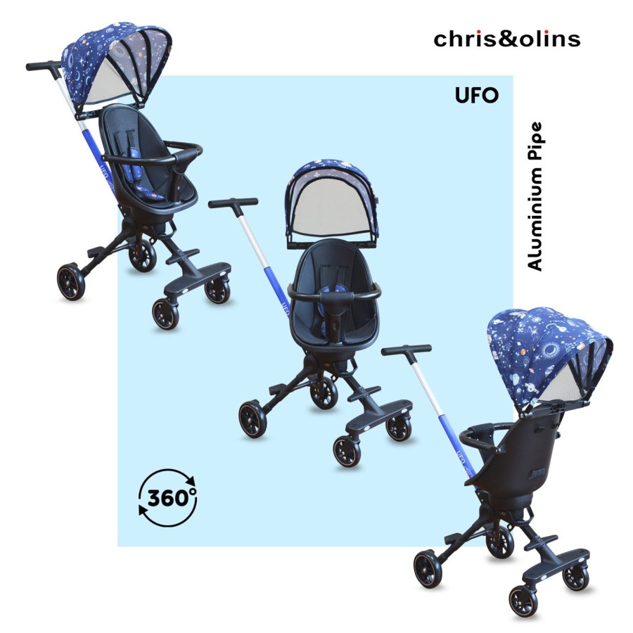 Chris &amp; Olins Stroller UFO 360 Derajat / Kereta Dorong Bayi