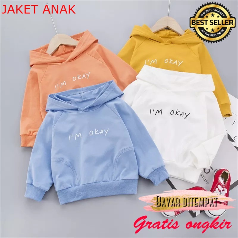 Sweater Hoodie anak Okay hoodie Anak Fleece Baju Anak Unisex s cod korea anime sd kecil lucu jaket