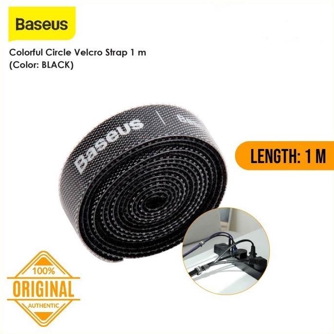 

(BISA COD) Kabel Baseus Organizer Velcro Strap | Pengikat Perekat Klip Kabel - 1M TERMURAH Kode 1283
