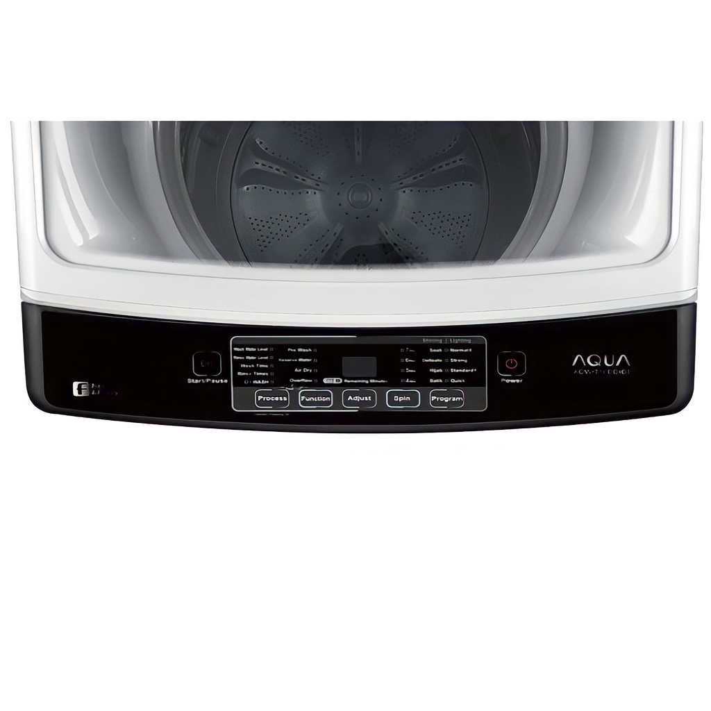 AQUA Mesin Cuci 1 Tabung 7Kg Top Loading AQW 710DD Tempered Glass 7 Kg