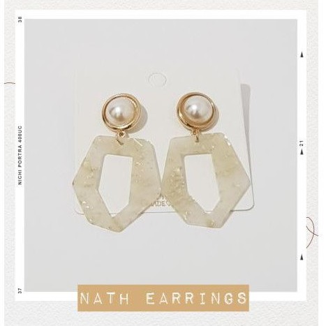 Anting Giwang Lapis Gold dengan Liontin