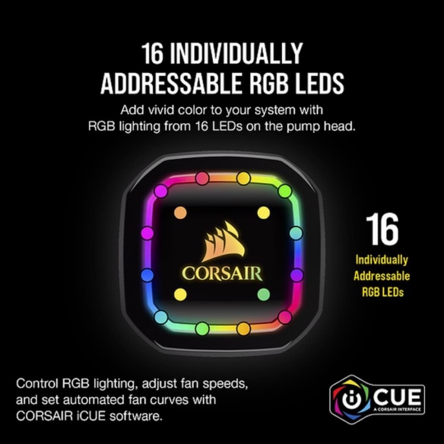 Corsair Hydro Series iCUE H100i RGB PRO XT CPU Cooler | CPU Fan