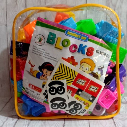 [Free Tas Anak] Mainan Anak Balok Susun Block Pintar Lego Murah Blok Susun Pintar / Mainan Edukasi Anak Lego Block Tas 102Pcs / Balok Susun Bongkar Pasang / Building Bricks