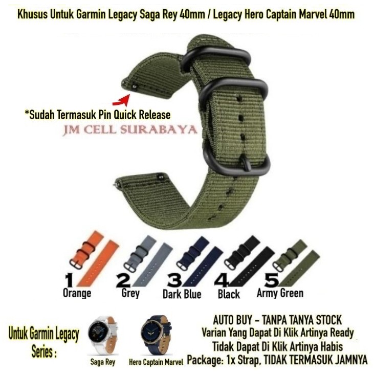 Tali Strap Garmin Legacy Saga Rey / Hero Captain Marvel 40mm - Nylon