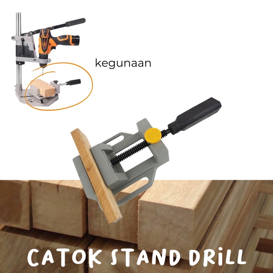 Catok Bor Duduk Klam / Drill Press Flat Vice Penjepit Bor