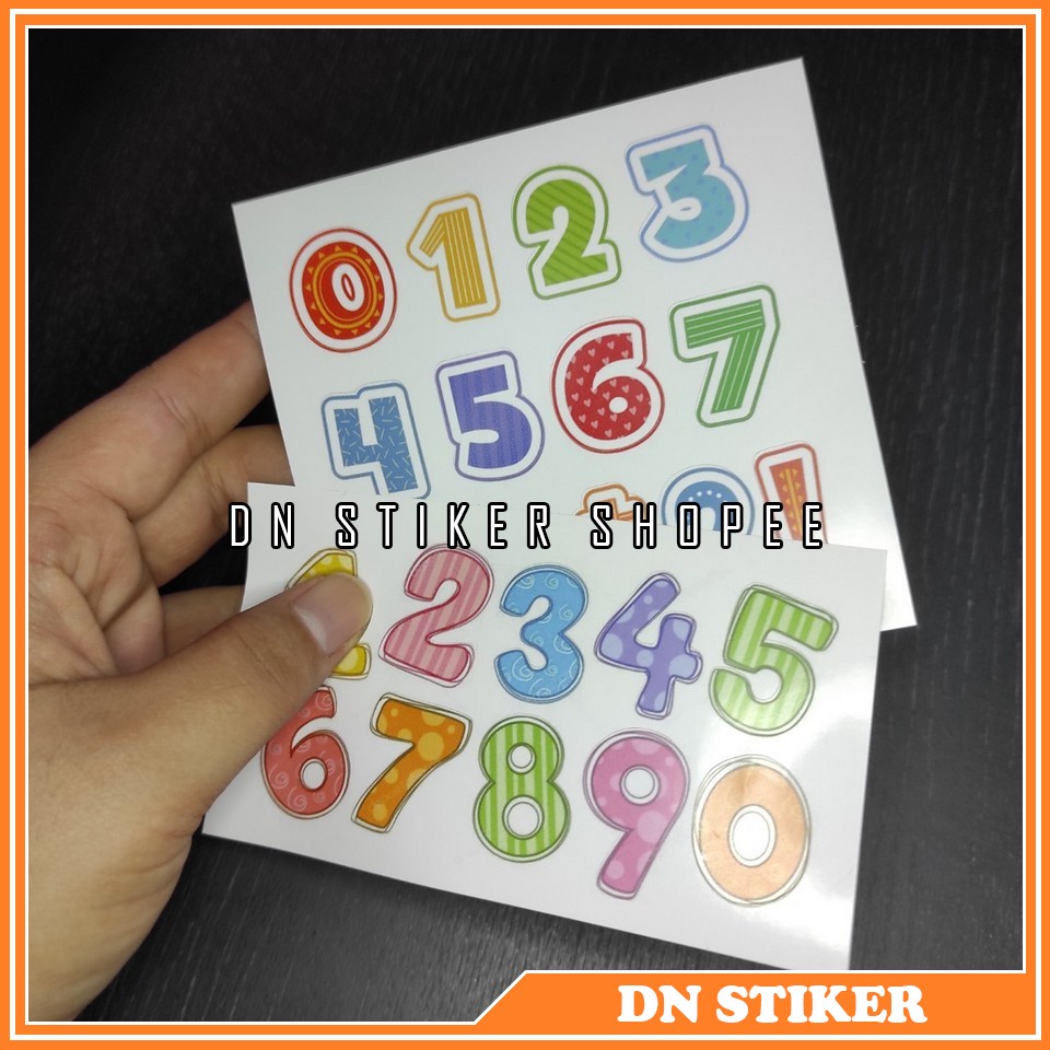 

stiker angka cutting stiker belajar 2 lembar anak stiker angka