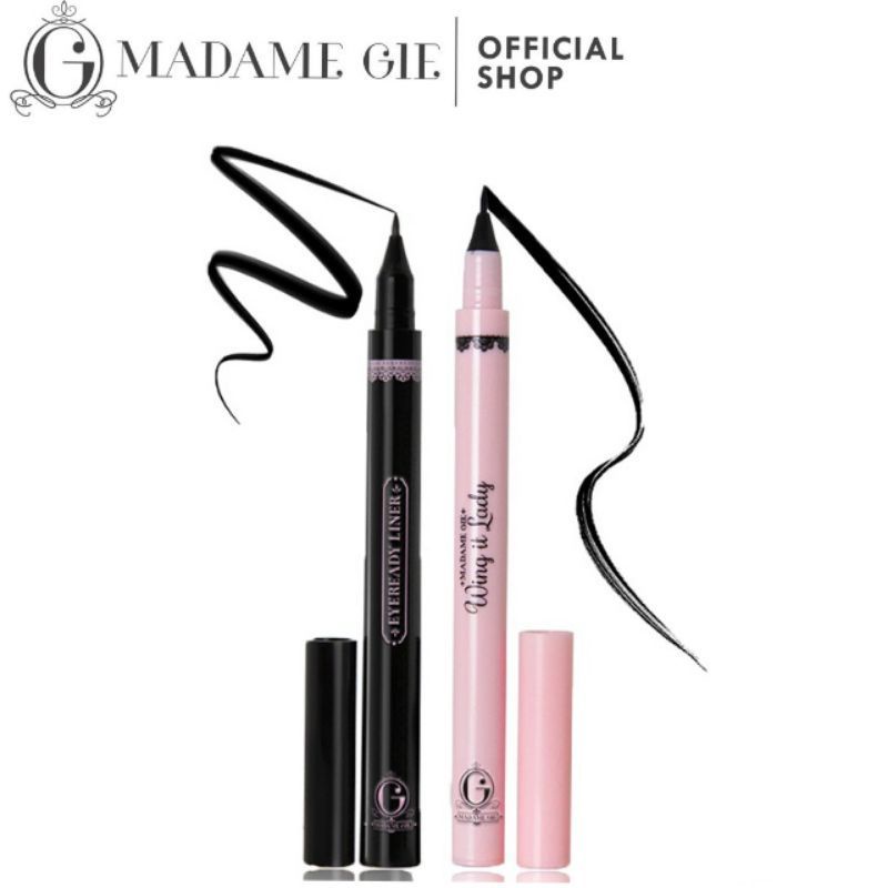 MADAME GIE Eyeready Liner|Wing It Lady ~ Eyeliner Pen Black Waterproof Spidol