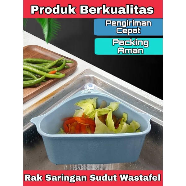 Rak Wastafel segitiga/Saringan Dapur Segitiga/ Rak Sudut Wastafel