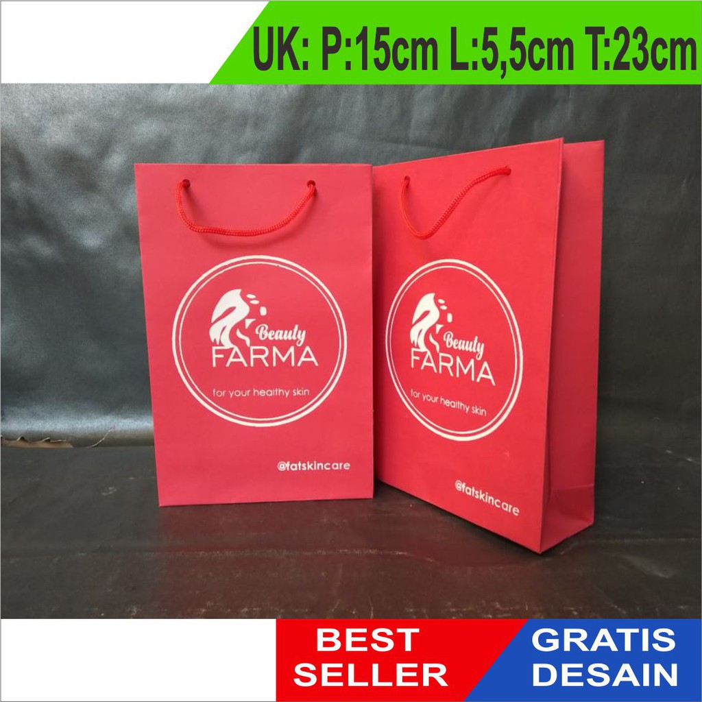 

paper bag warna murah 15x5x23 polos kertas BC paperbag murah