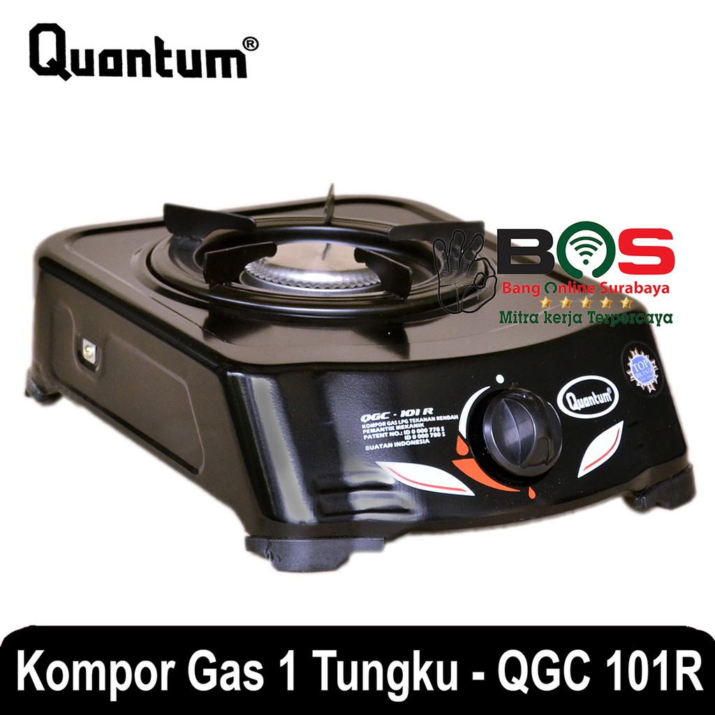 Kompor Gas 1 Tungku Quantum QGC-101R QGC 101R QGC101R Hitam