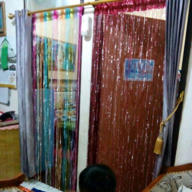 Tirai Benang Gliter Pelangi