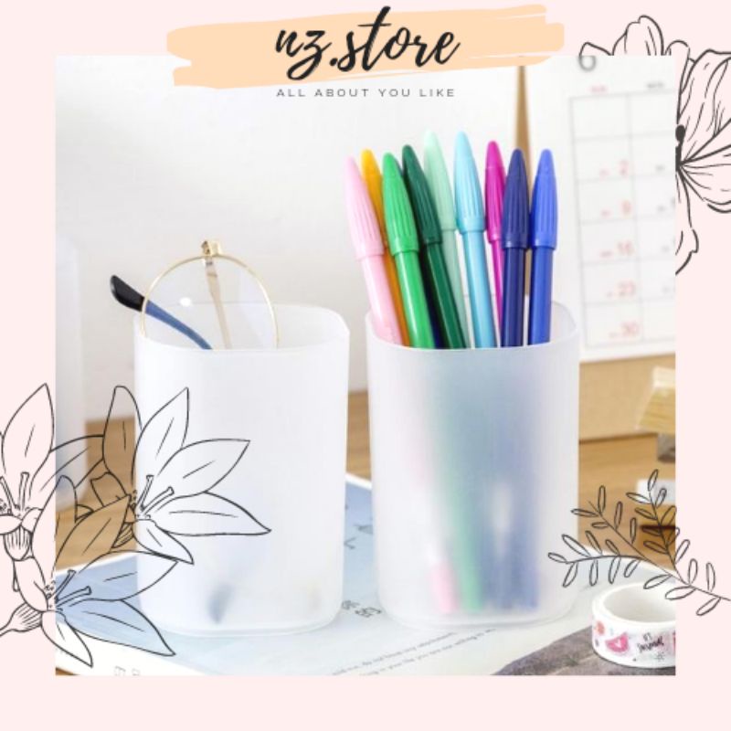 

[naza.id]Transparent PLASTIC ROUND PEN HOLDER / Tabung Pensil Transparan Pen Holder