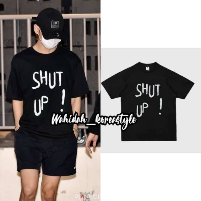 Baju Tshirt V/Kim Taehyung BTS "Shut Up" Baju Idol Kpop Fashion