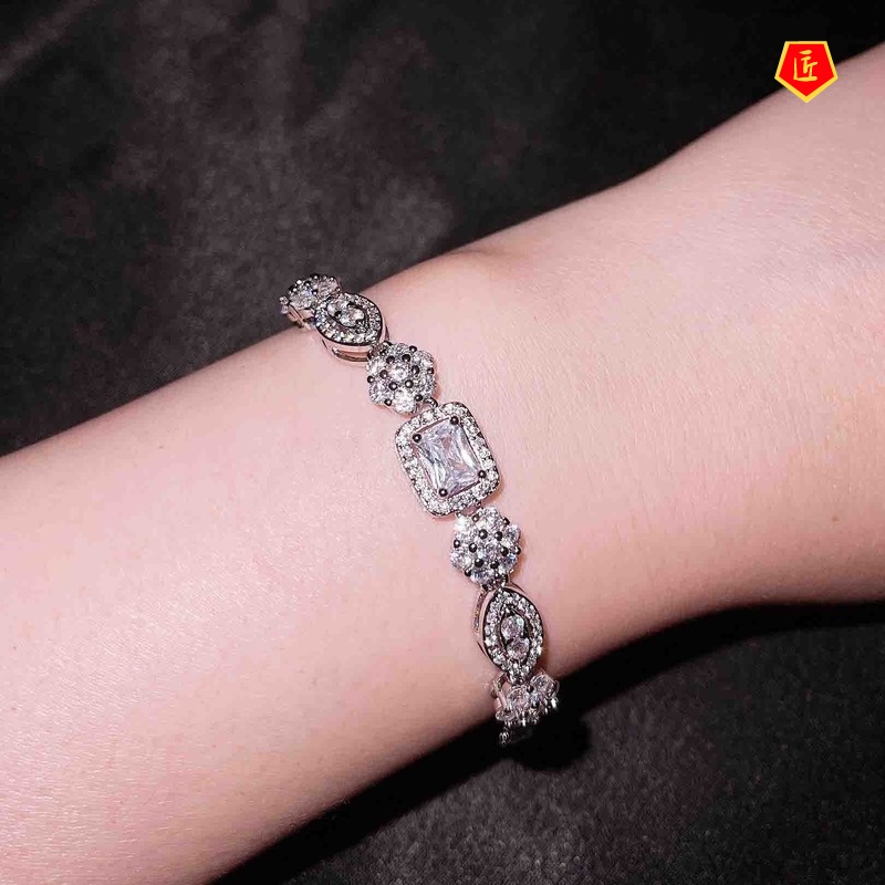 [Ready Stock]Niche Design S925 Silver Cold Style Diamond Bracelet