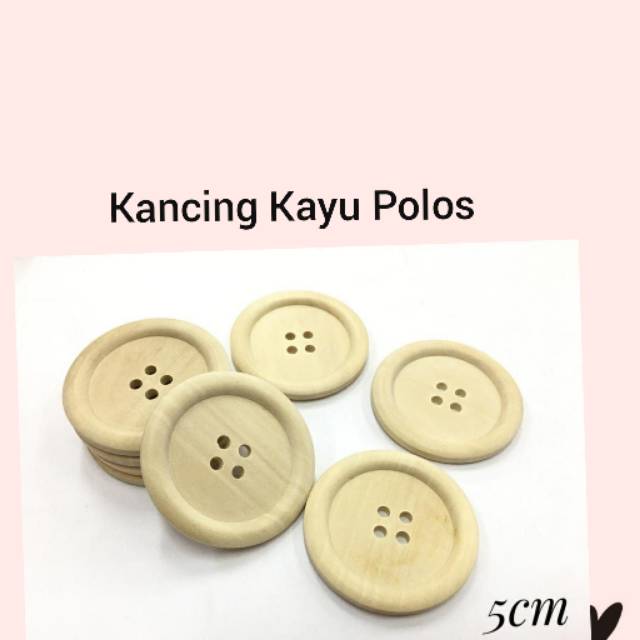 KANCING KAYU BESAR 5 CM