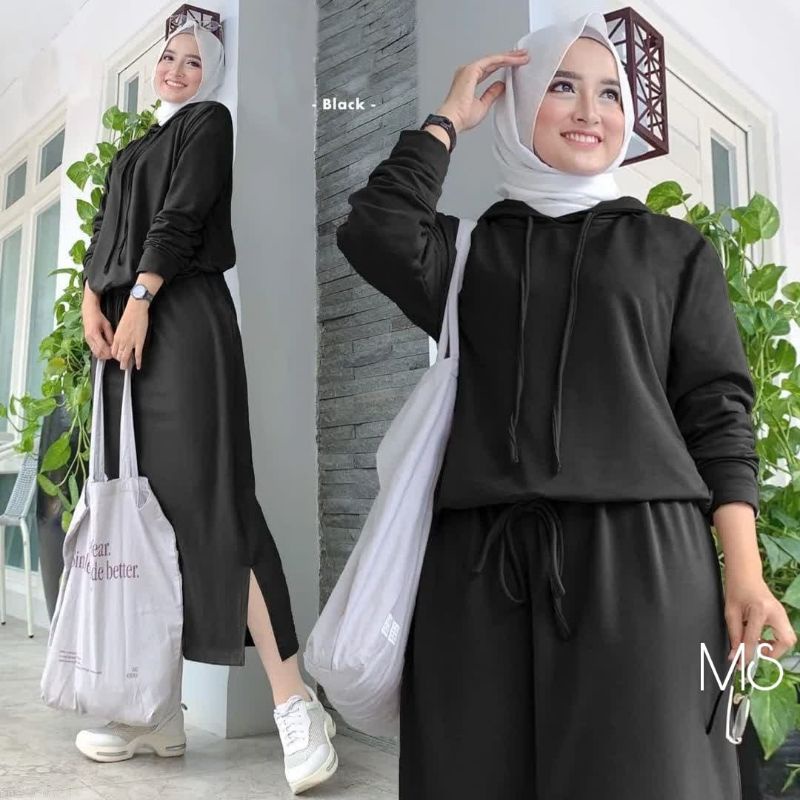 SET ROK ALEXA, BABYTERRY, GAMIS HIJAB MUSLIM, SETELAN, 2 UKURAN