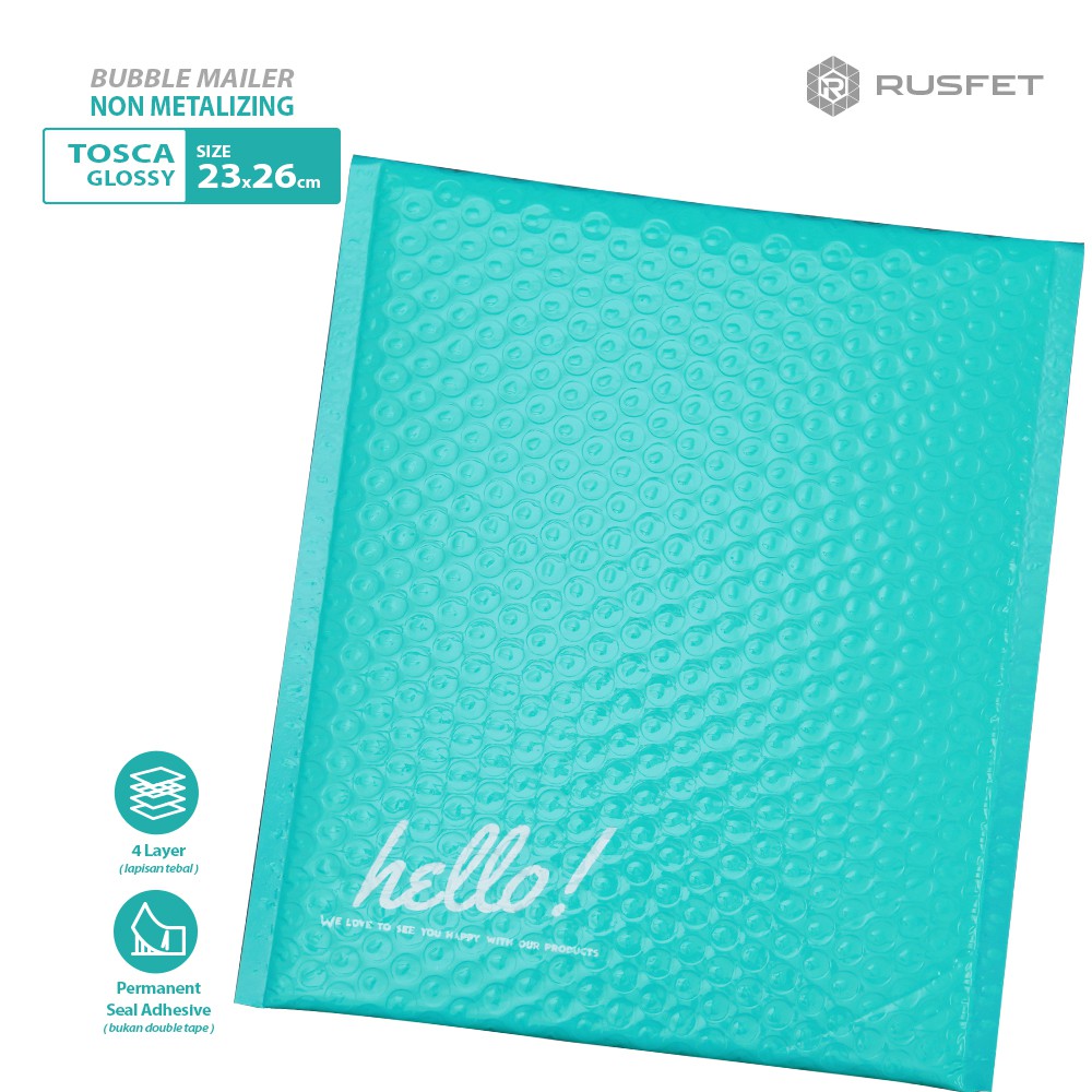 PLASTIK BUBBLE MAILER / AMPLOP BUBBLE PREMIUM TOSCA - SECURITY BAG RUSFET 23X26