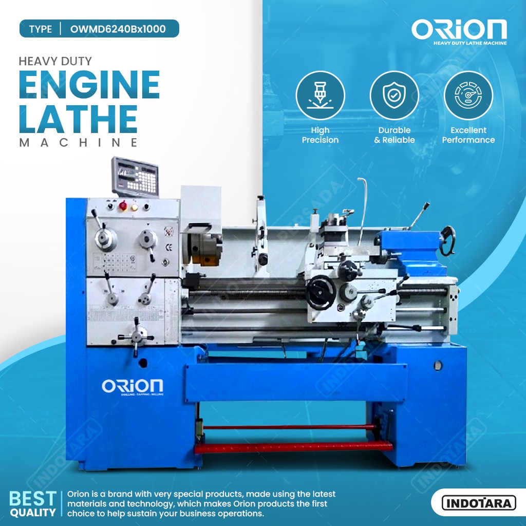 Mesin Bubut / ORION Engine Lathe Machine OWMD6240Bx1000