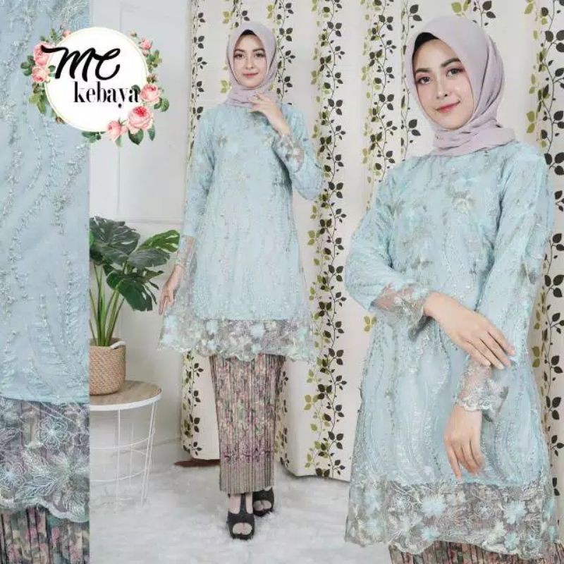 REAL PICT SETELAN KEBAYA ARSHILA/KEBAYA MODERN/KEBAYA TUNIK TILLE