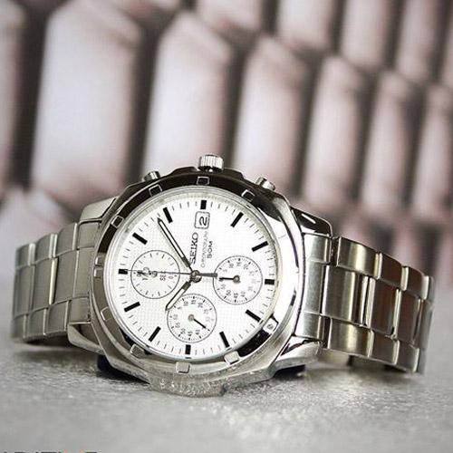 Seiko Quartz SNDB33P1 Chronograph 3 Siver SUbdials | Jam Pria SNDB33