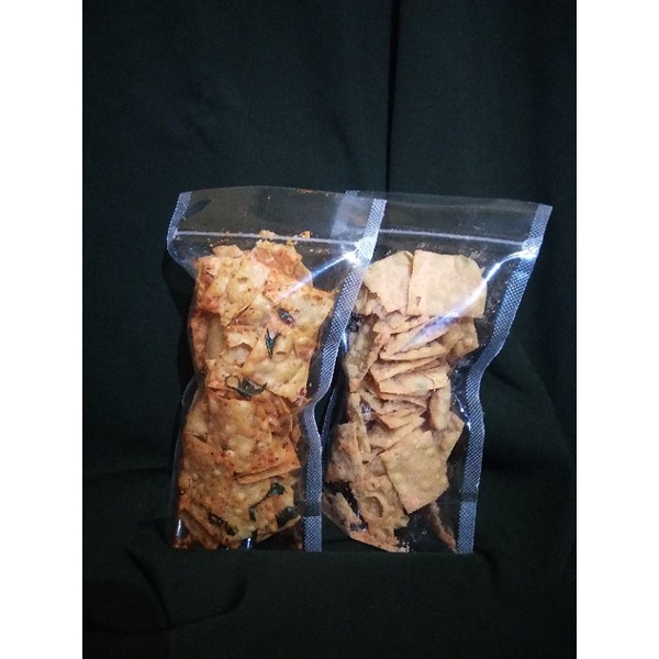 

Keripik pangsit, Snack kekinian , Aneka rasa 100gram