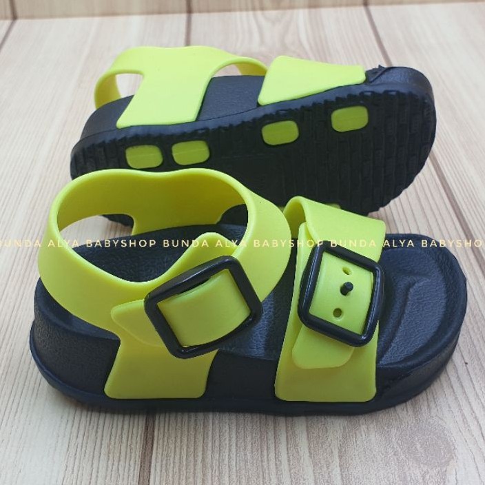 Sendal Anak Laki Laki Usia 3 4 5 Tahun KAret HIJAU - Sepatu Sandal Anak Cowok Karet Size 25 -28 Anti Licin