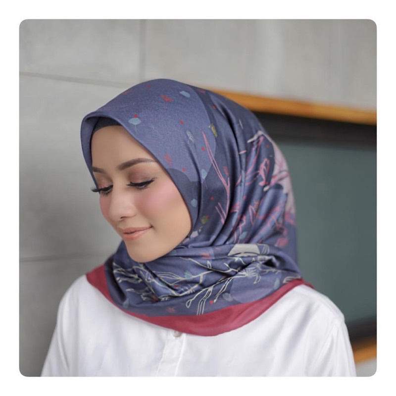 Jual Kinaya AMARA | JILBAB VOAL MOTIF PRINTING | HIJAB SEGI EMPAT