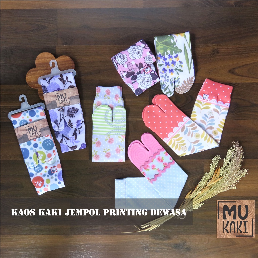 Kaos Kaki Jempol Motif Printing Dewasa Mukaki Murah M