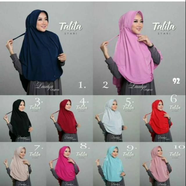 Serut Jokowi Jumbo Polos, Bahan Jersey Super Ped Antem ORI by Denita Hijab