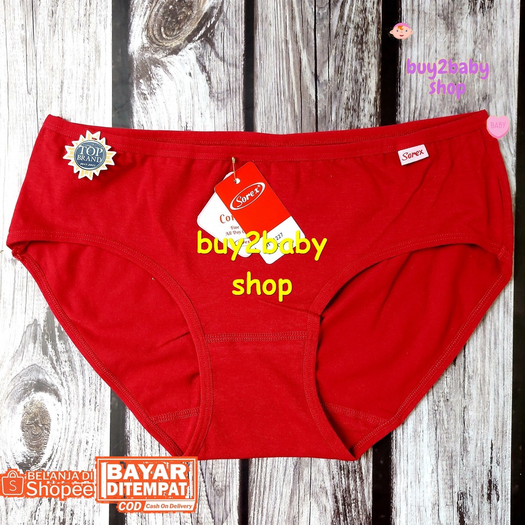 Celana dalam wanita lusinan katun halus CD wanita SOREX 1227 isi 3 CD