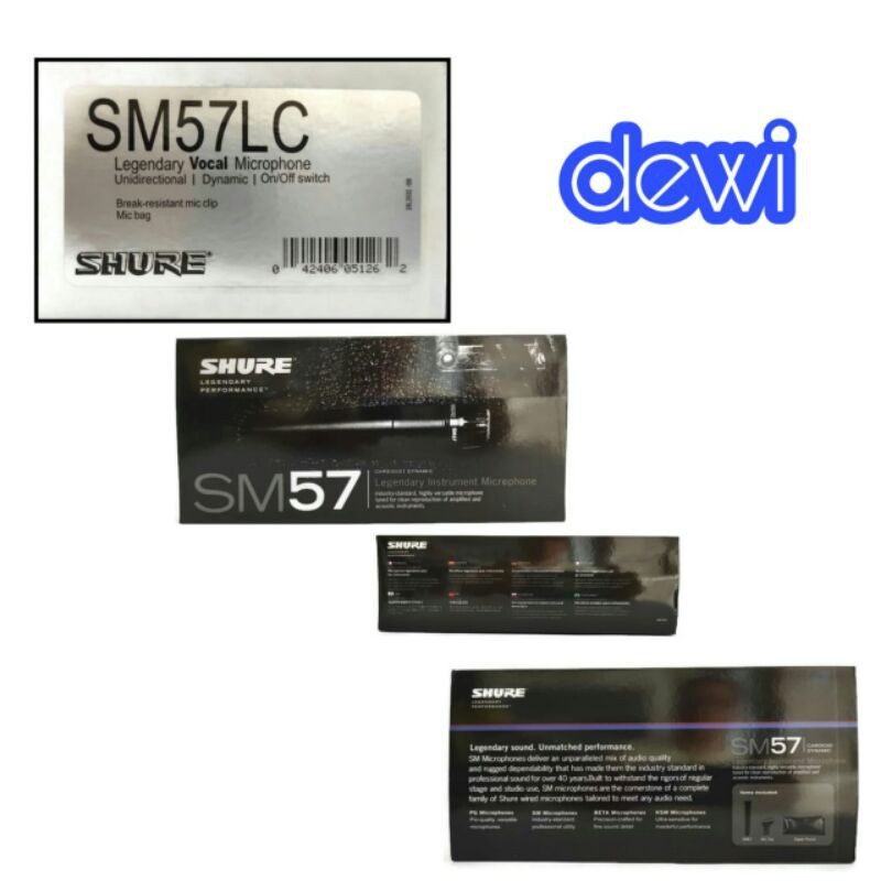 MIC SHURE SM 57 LC / MIC SHURE SM57 INSTRUMEN (TANPA SAKLAR ON OFF )