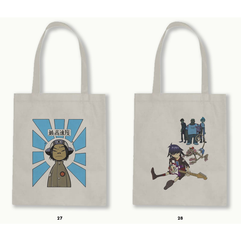 TOTE BAG BLACU - GORILLAZ .02