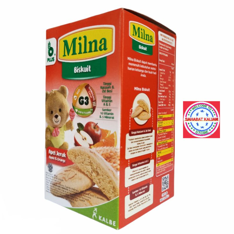 MILNA BISKUIT BAYI APEL JERUK 65GR PER 1 BOX