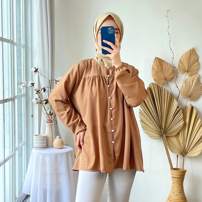 ATASAN SHAKILA 390 JUMBO BIGSIZE ATASAN KERJA NGANTOR POLOS MURAH OOTD MUSLIM STYLISH CASUAL