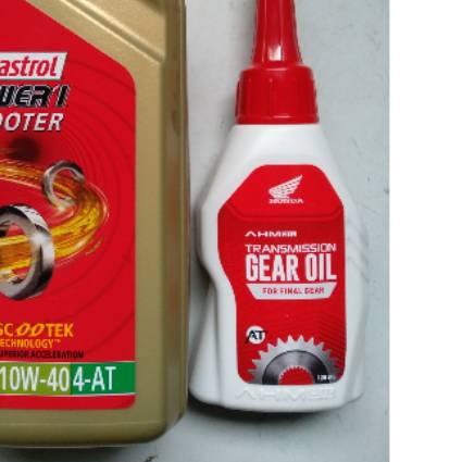 Paket oli castrol matic power 1 0,8 lt + oli gear asli AHM 120 ml all motor matic honda.yamaha.suzuk