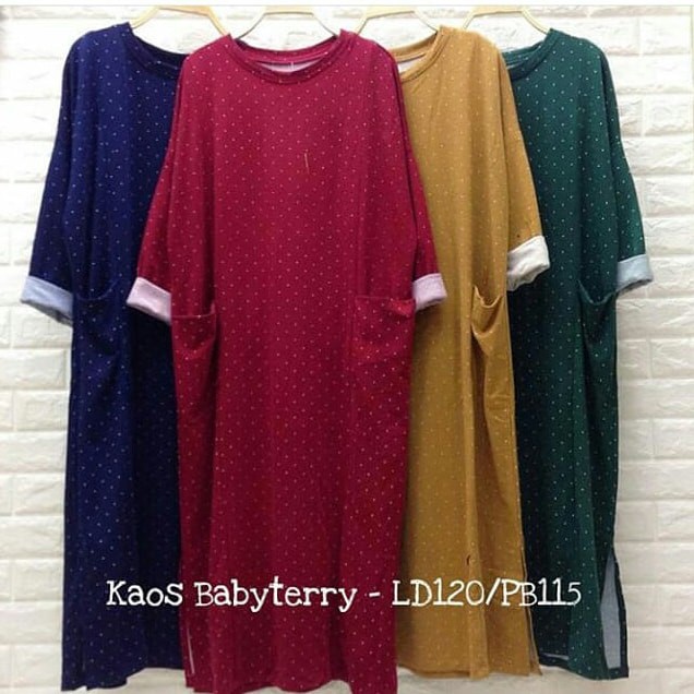  Tunik  Kaos  Panjang Polos  Babyterry Panjang 115 Shopee 